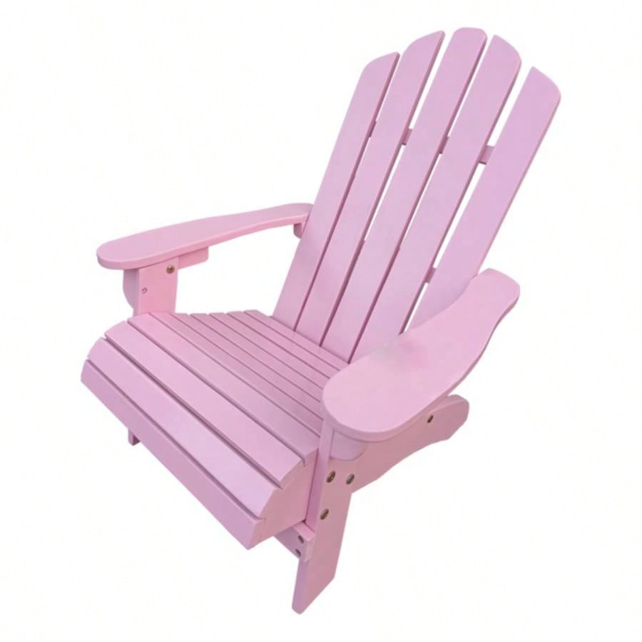 Outdoor or indoor Wood children Adirondack chair, pink