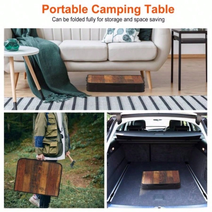 Foldable Camping Table Collapsible Picnic Aluminum Alloy Grill Stand 66LBS Load Height Adjustable BBQ Table with Adjustable Height Storage Net 35.43x23.62x26in