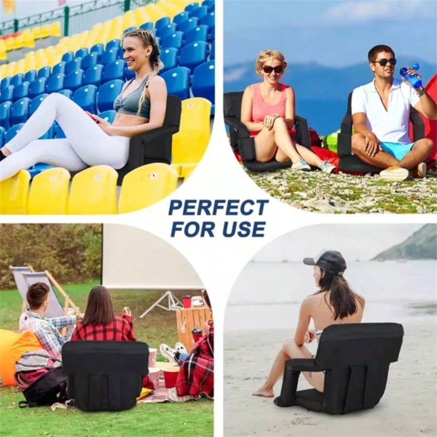 Wide Stadium Bleachers Reclining Stadium Chair/Back Cushion