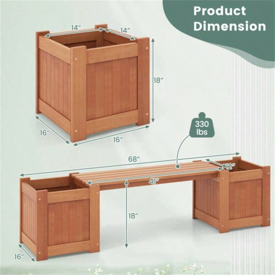 Wooden with planter box