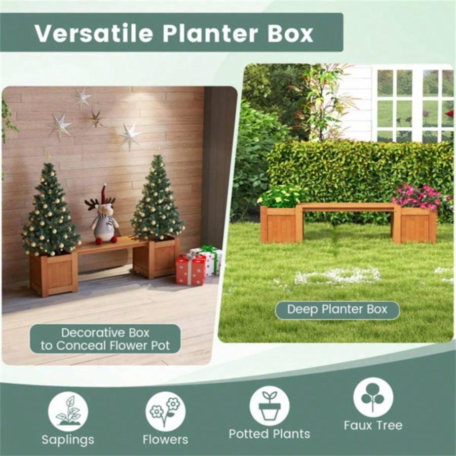 Wooden with planter box