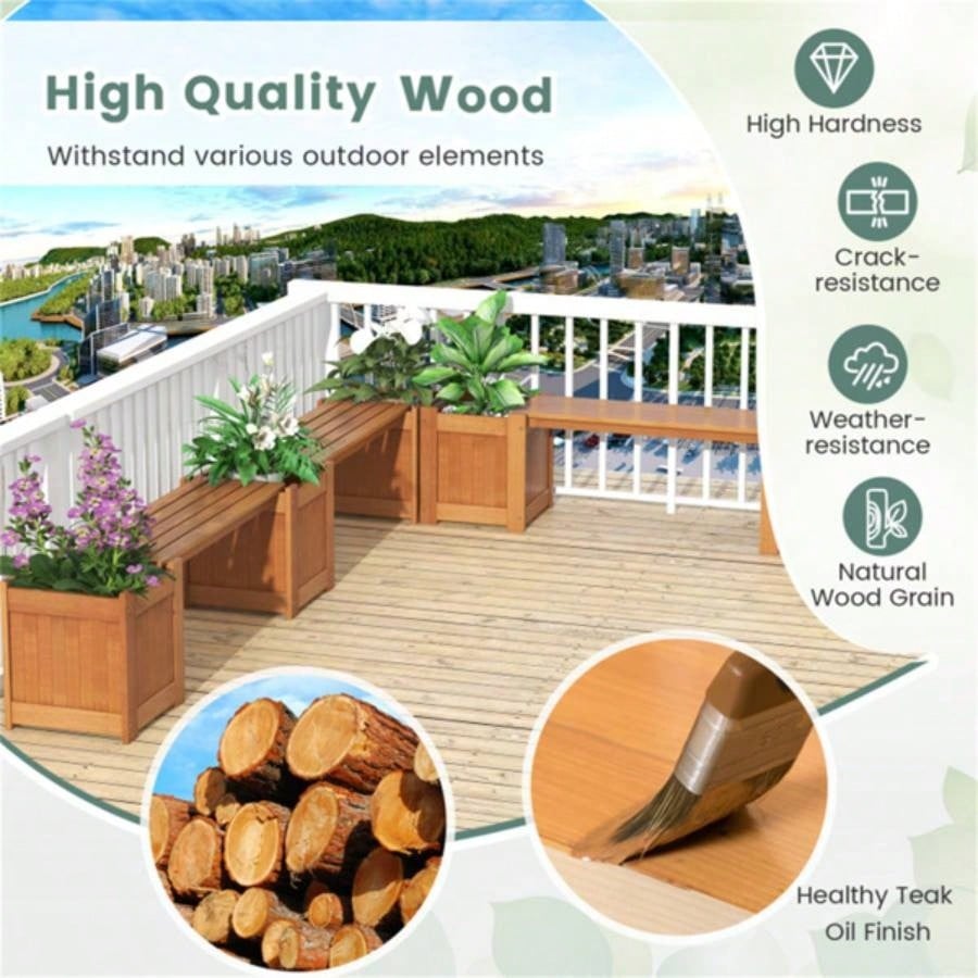 Wooden with planter box
