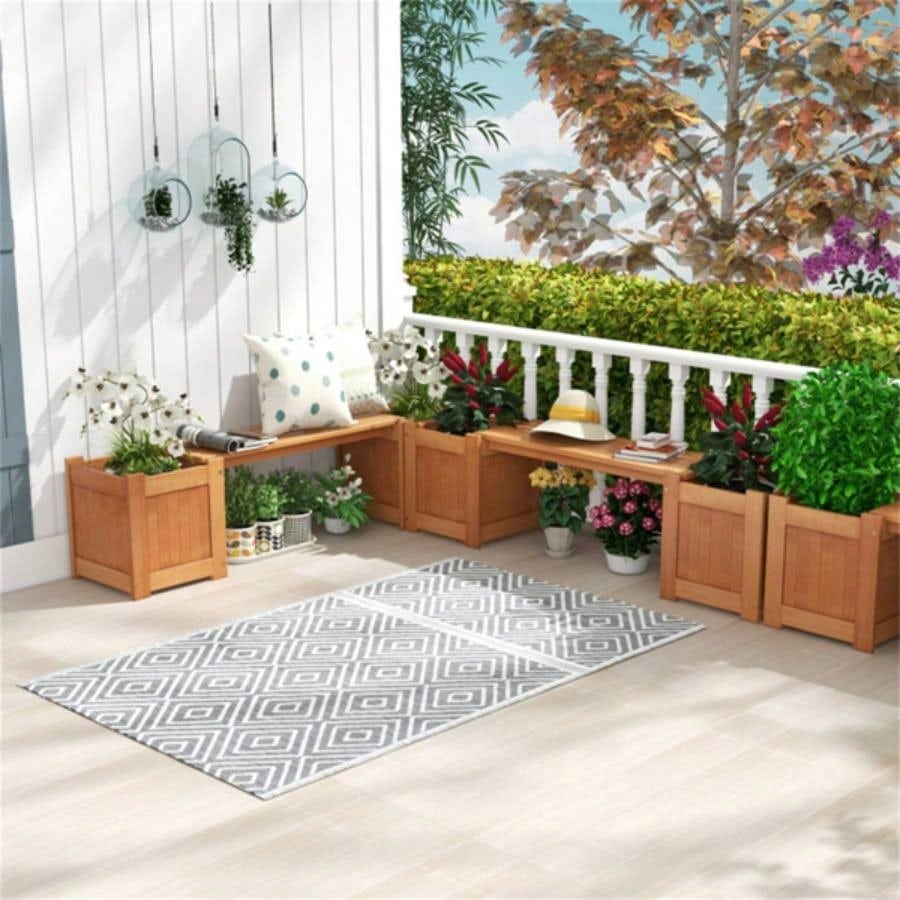 Wooden with planter box