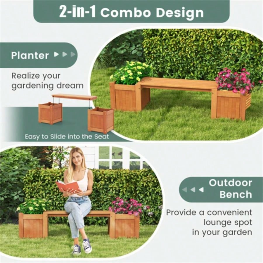 Wooden with planter box