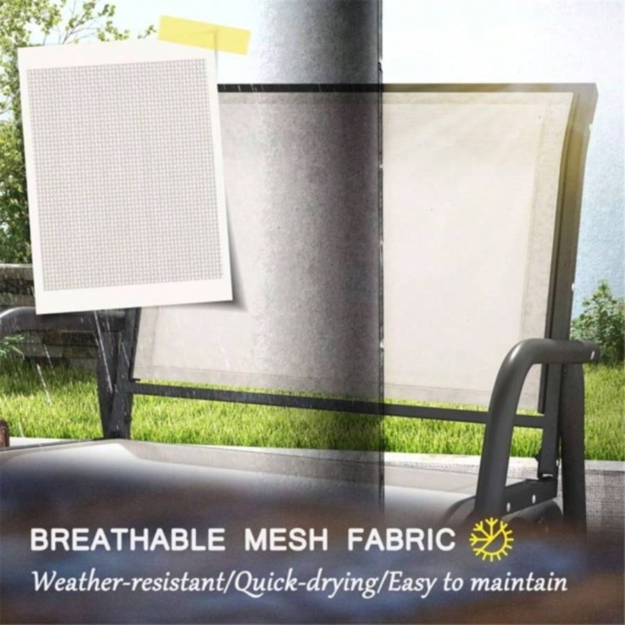 2PCS Outdoor Glider Chair - WhiteProhibited by