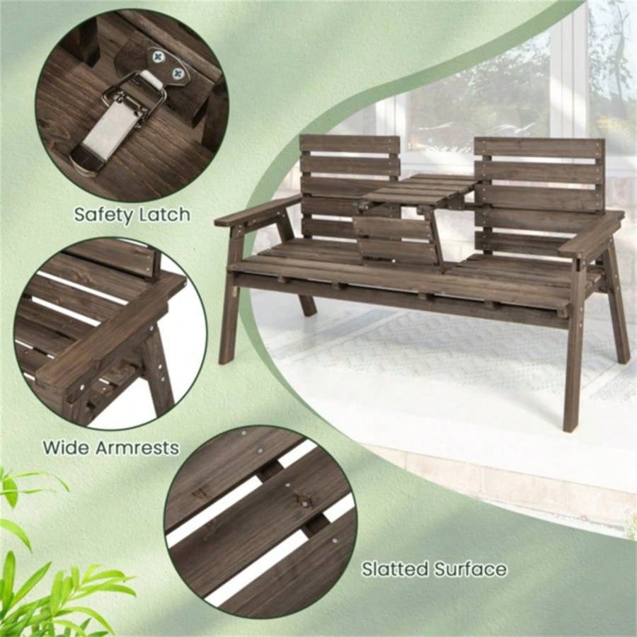 Wooden withFol dable Middle Table
