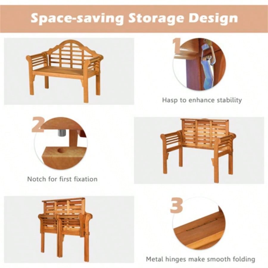 Wooden garden benches can be folded garden patio furniture