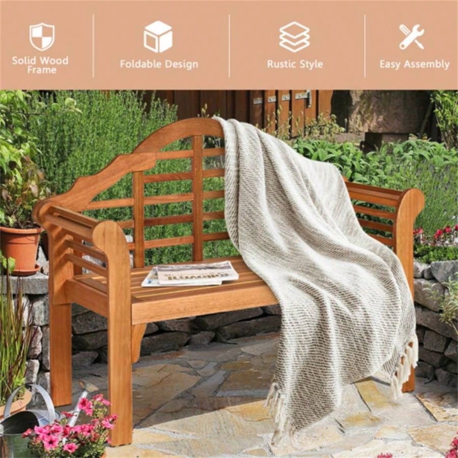 Wooden garden benches can be folded garden patio furniture