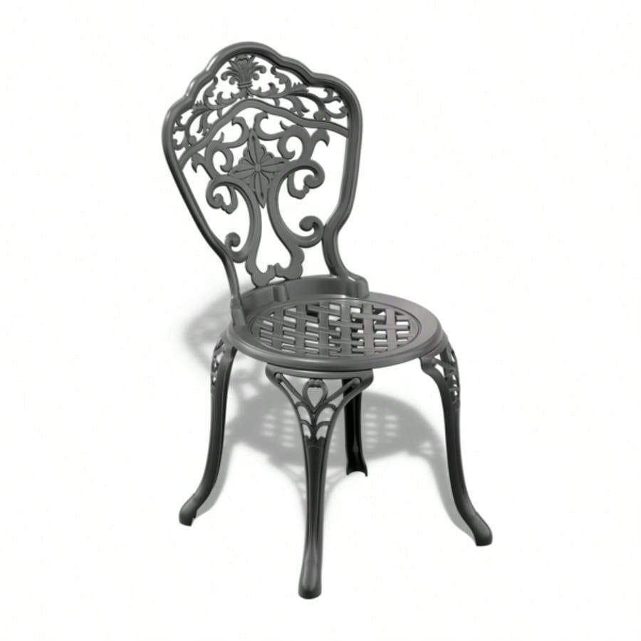 3 - Piece Set Of All - Weather Cast Aluminum Dining Furniture Set With Black Frame