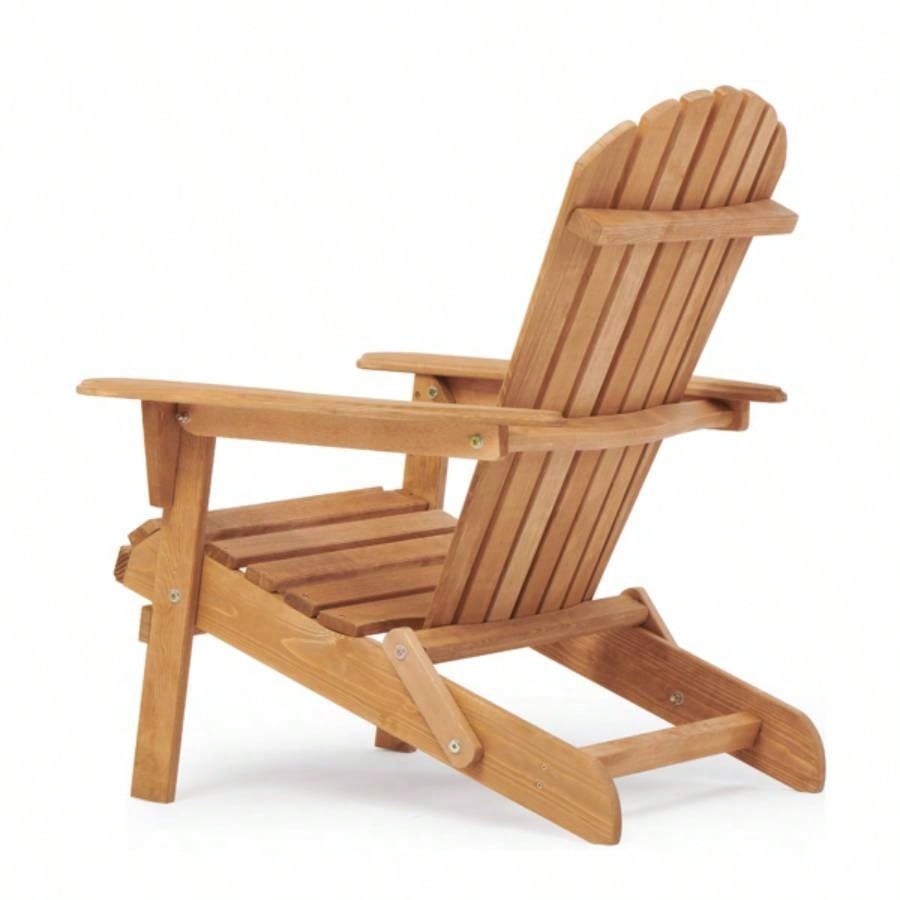 Wooden Outdoor Folding Adirondack Chair Set of 2 Wood Lounge Patio Chair Garden, Garden, Lawn, Backyard, Deck, Pool Side, Fire Pit, Half Assembled,