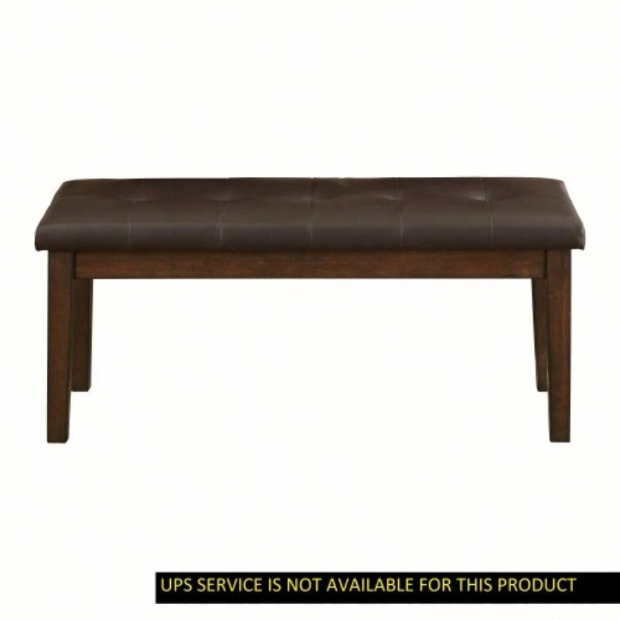 Transitional Dining Furniture 1pc Wooden Button - Tufted Light Rustic Brown Furniture