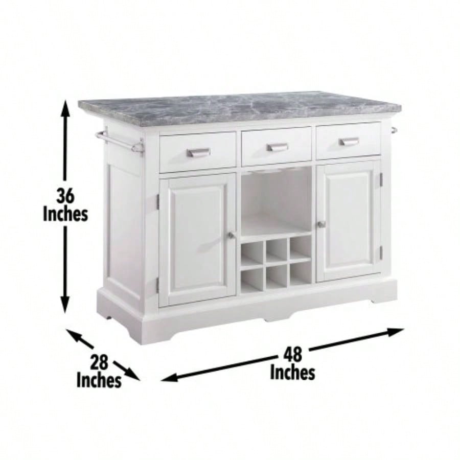 Zermatt - Kitchen Island - White