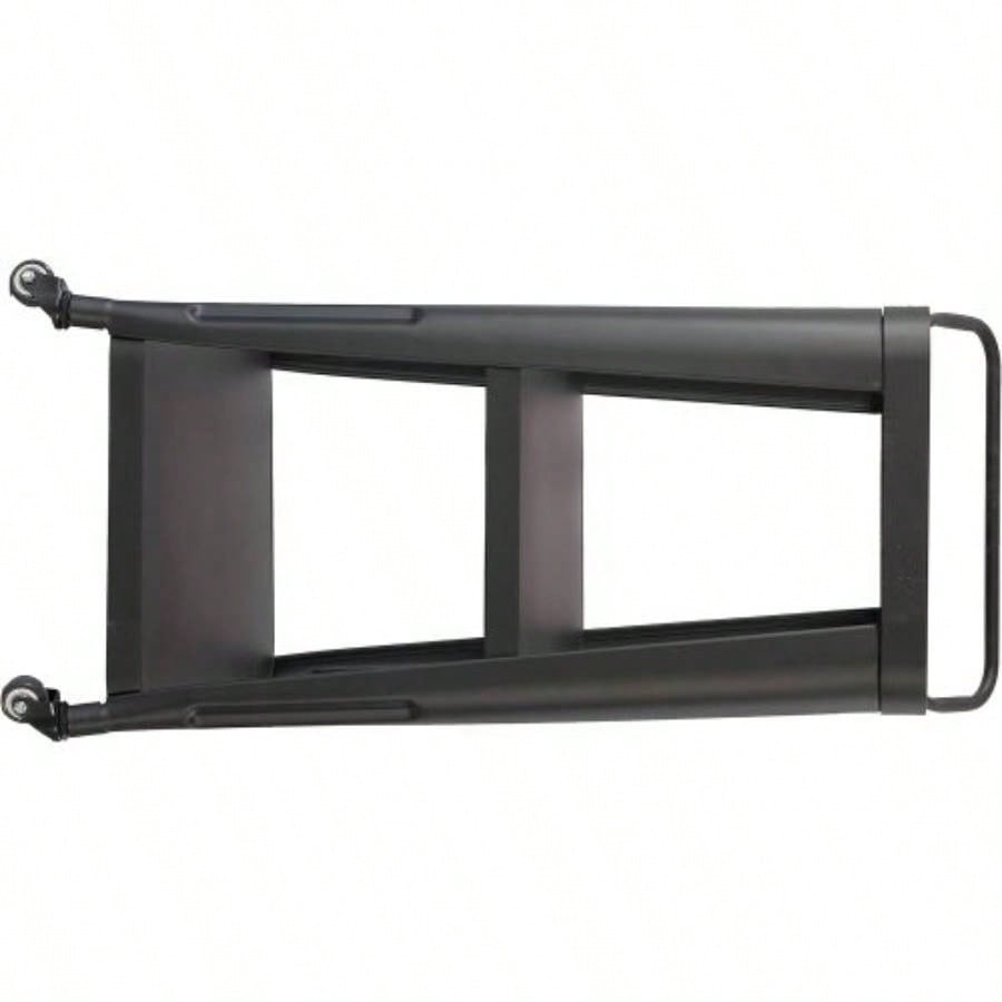 3 - Tiered Metal Frame, Industrial Dining Cart with Swivel Wheels, Black