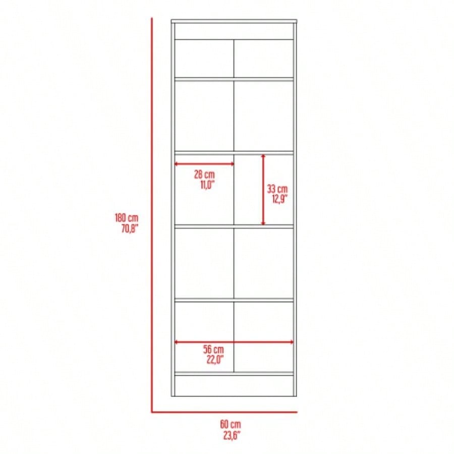 Virginia Double Door Storage Cabinet, Five Shelves