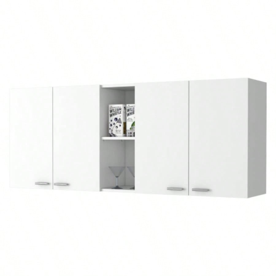 Winslow 150 Wall Cabinet, Four Doors, Two Divisions, Two Shelves