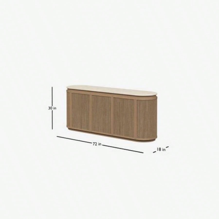 Stone Top and Rope Front Server