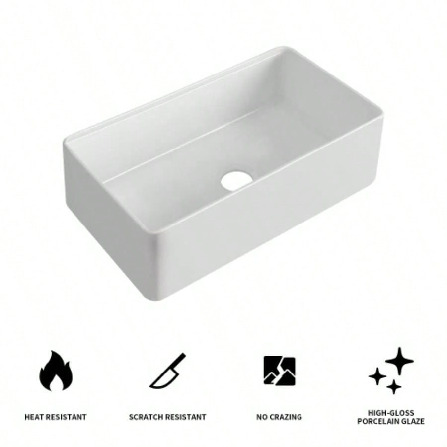 Fireclay 30 L X 20 Workstation Farmhouse Kitchen Sink With Accessories