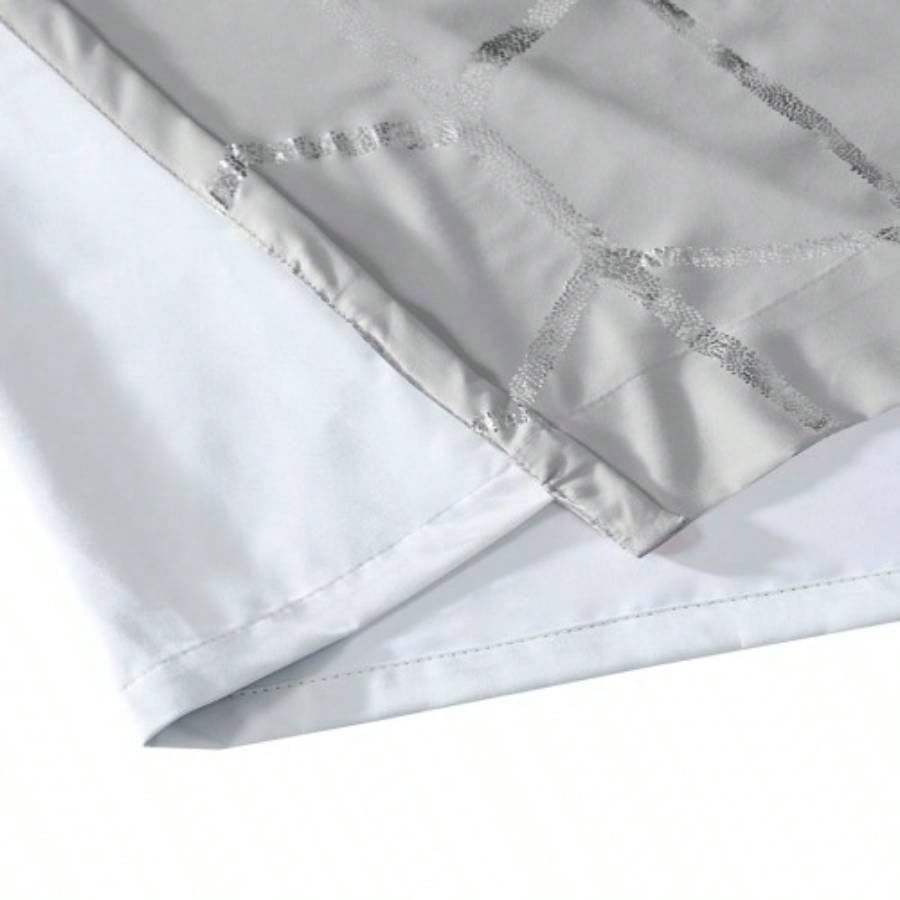 Total Blackout Metallic Print Grommet Top Curtain Panel Pair2 Pcs Window Panels
