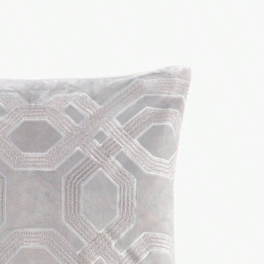 Square Decor Pillow Silver 18x18