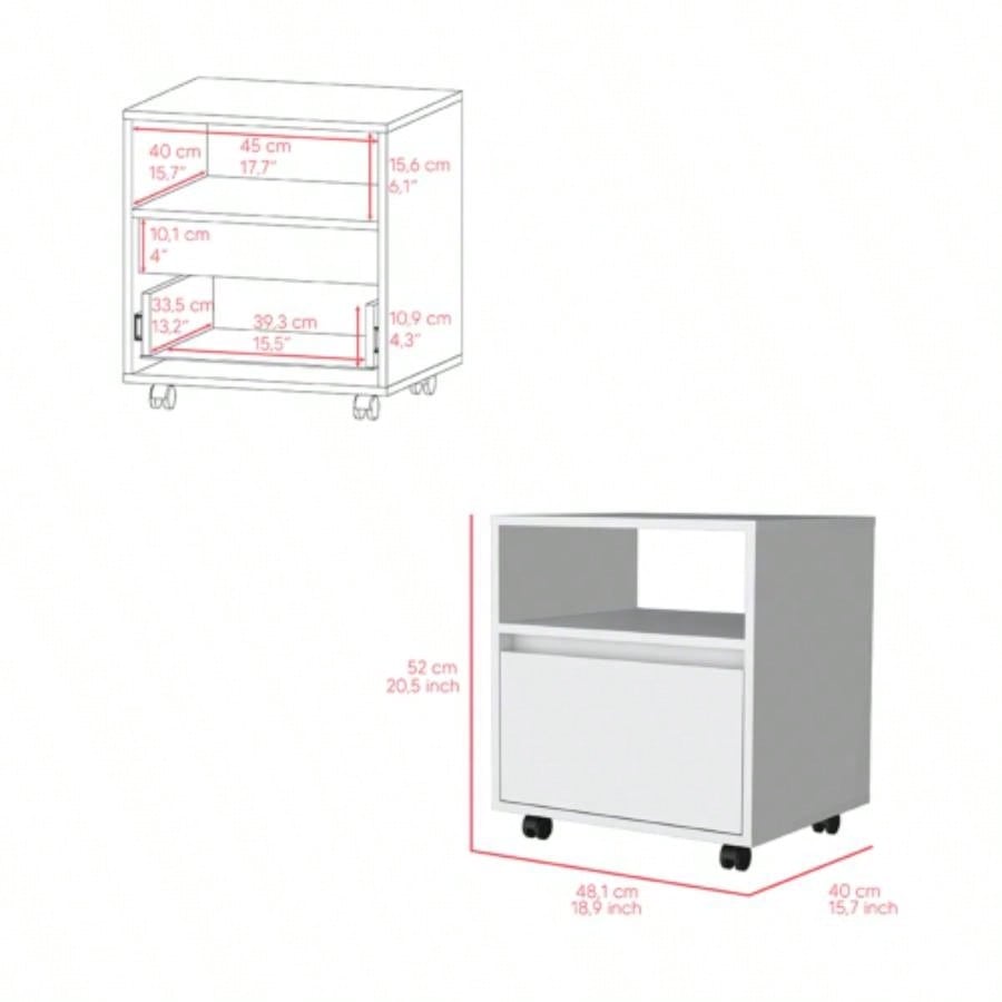 Laurel 2 Piece Bedroom Set, Nightstand+ Armoire, White