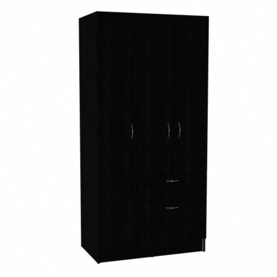 Meredith 1 - Drawer Rectangle Armoire Black Wengue and White