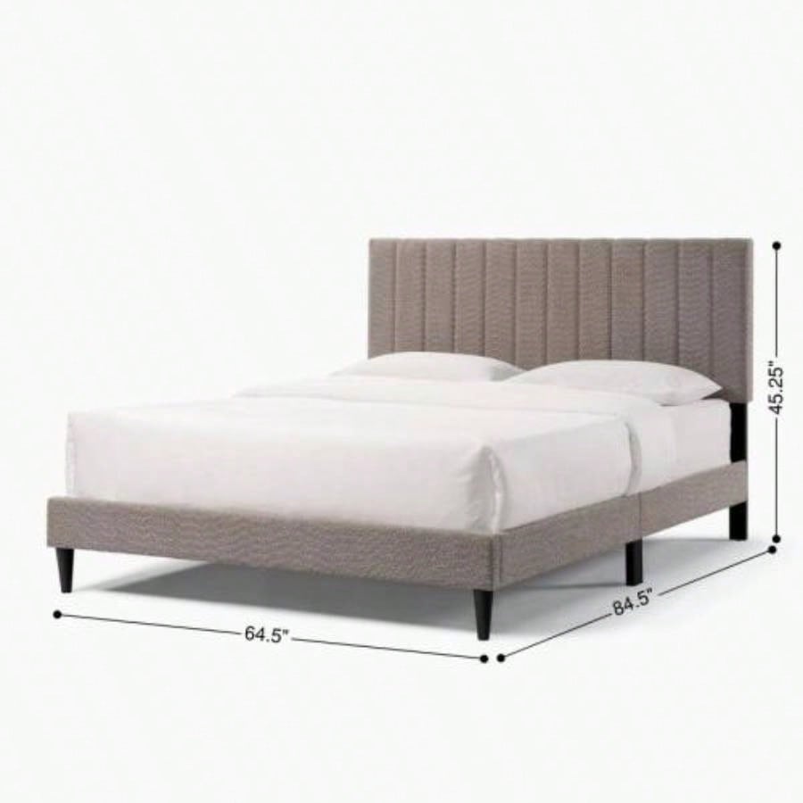 Normsman Tufted Upholstered Platform Bed - Tungsten Gray -