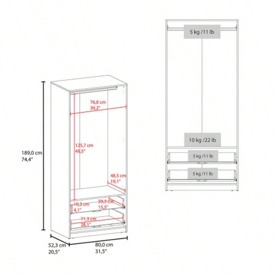 Trappe Armoire, Bedroom, Black