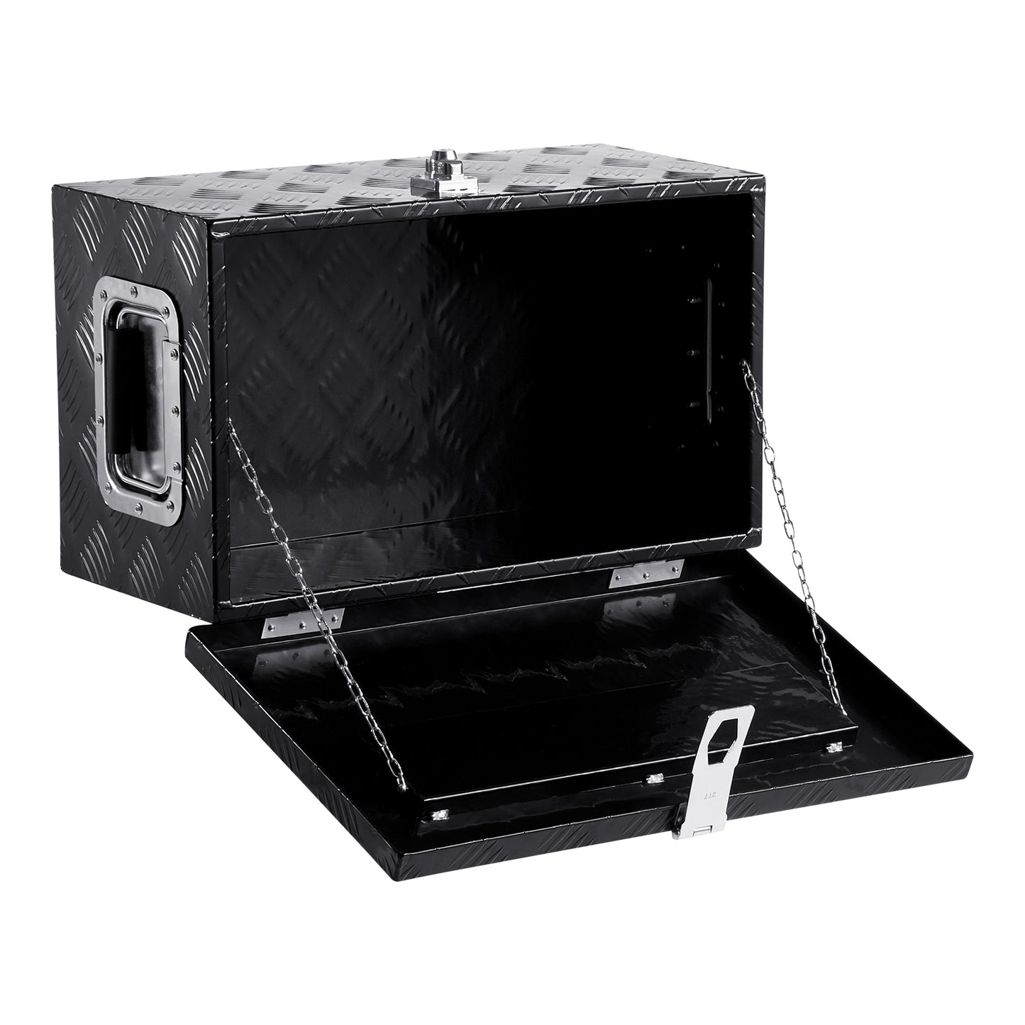20"x12"x9.5" Heavy Duty Aluminum Truck Bed Tool Box for Pickup RV Black