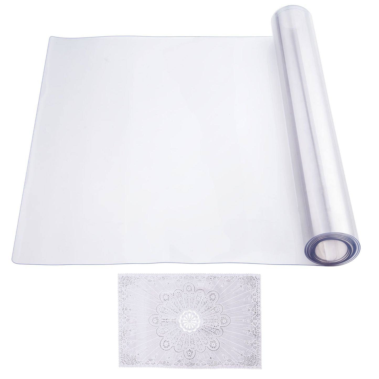 PVC Table Protector 24x96 Inch Clear Plastic Desk Protector 1.5mm Thick