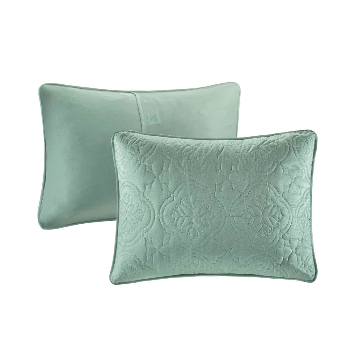King/Cal King Reversible Bedspread Set - Seafoam Green Microfiber
