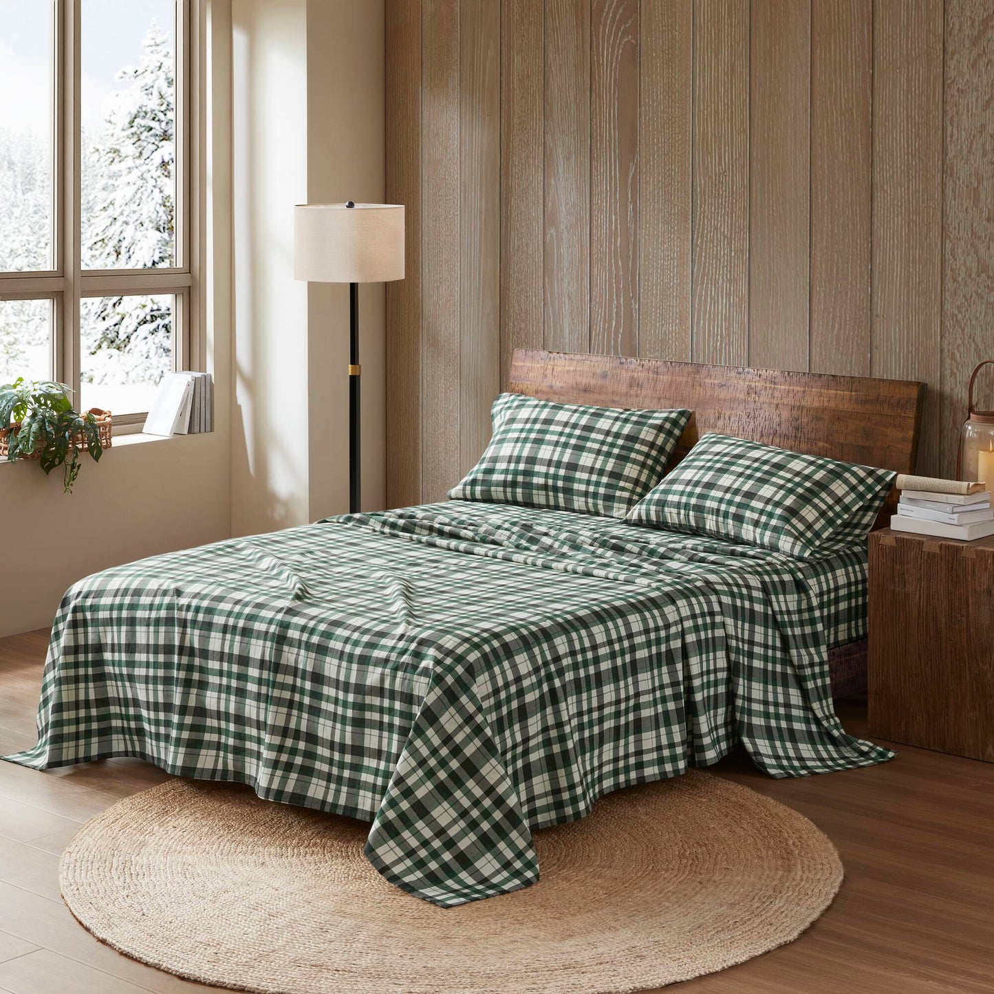 4 Pieces King 100% Cotton Printed Sheet Set,Finton