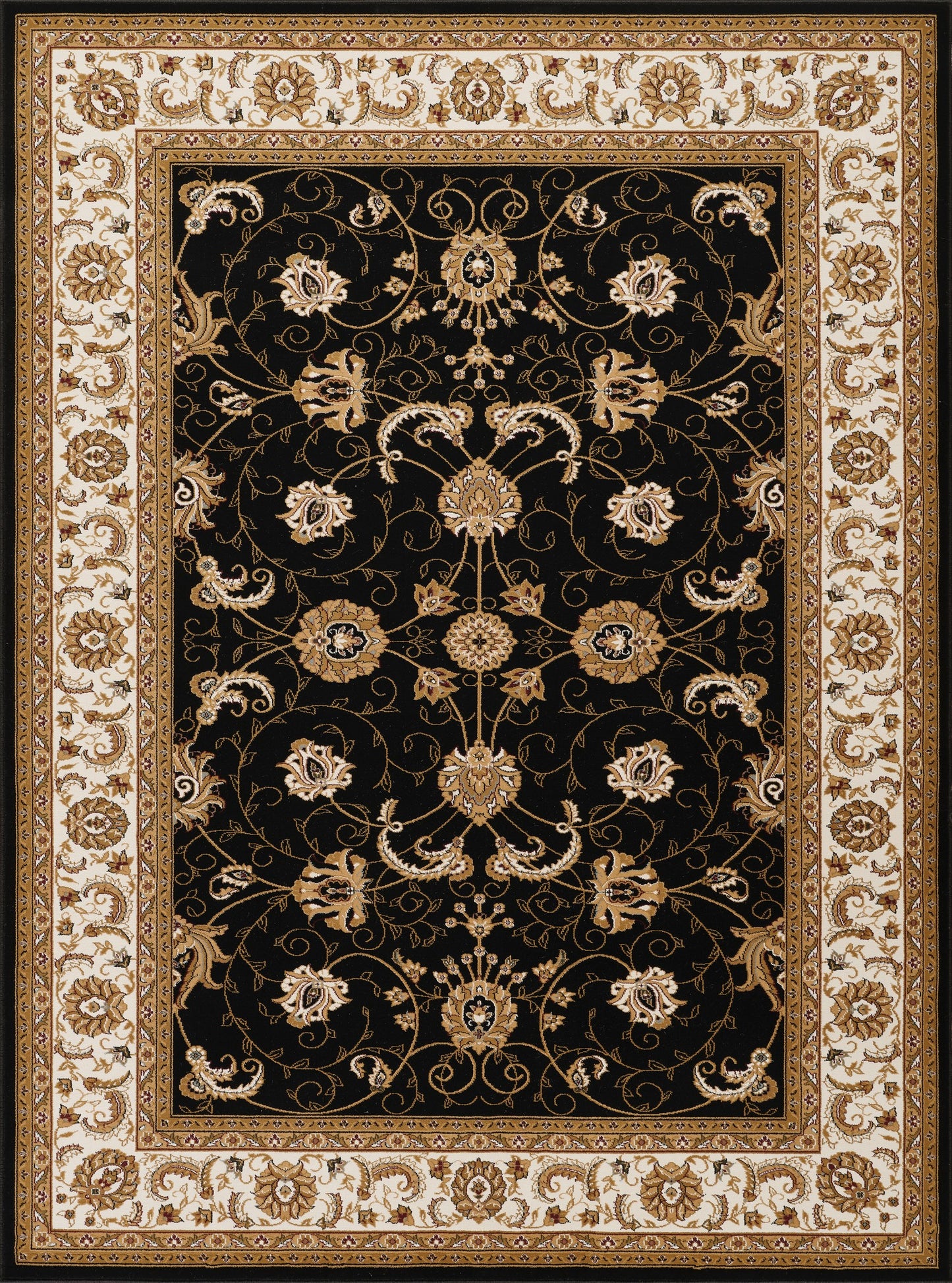 Manchester GC_HER5001 Black 7 ft. 10 in. x 10 ft. 6 in. Area Rug