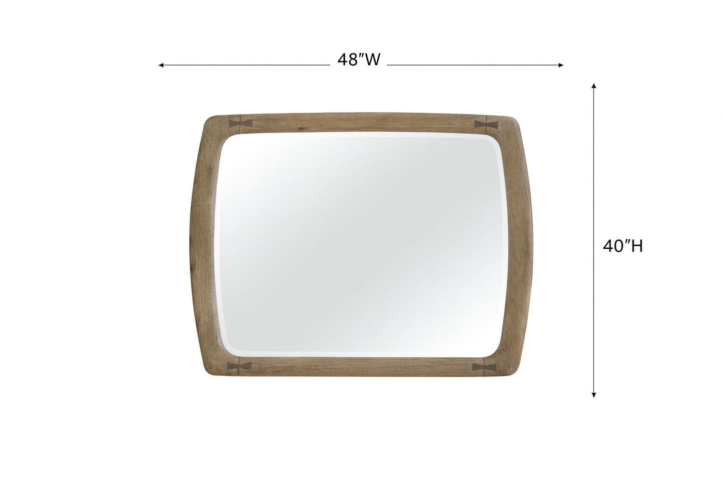 English Knotty Oak Mirror with Bowties - Vanity & Dresser Mirrors