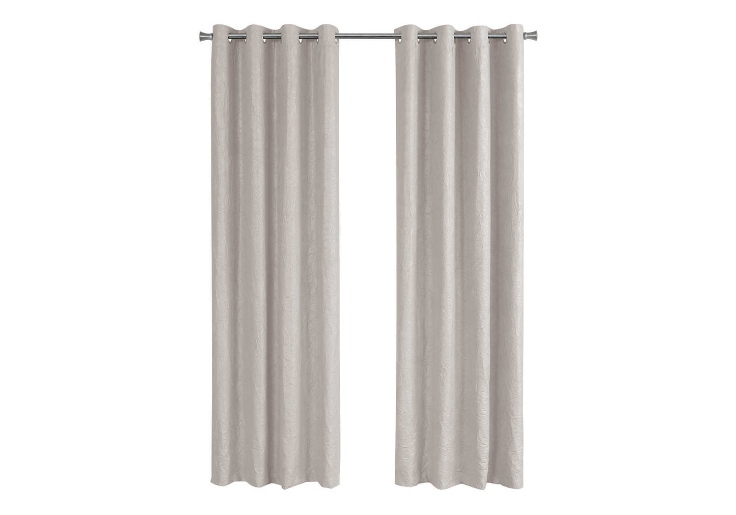 Curtain Panel, 2pcs Set, 54"w X 95"l, Room Darkening, Grommet, Living Room, Bedroom, Kitchen, Beige Micro Suede, Contemporary, Modern