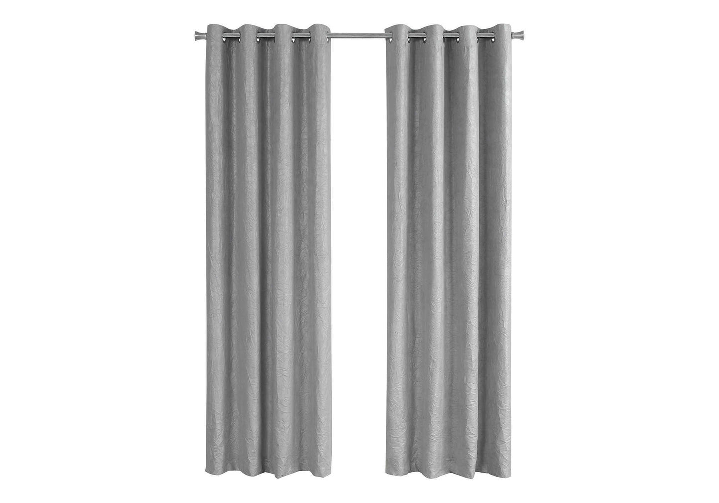 Curtain Panel, 2pcs Set, 54"w X 95"l, Room Darkening, Grommet, Living Room, Bedroom, Kitchen, Grey Micro Suede, Contemporary, Modern