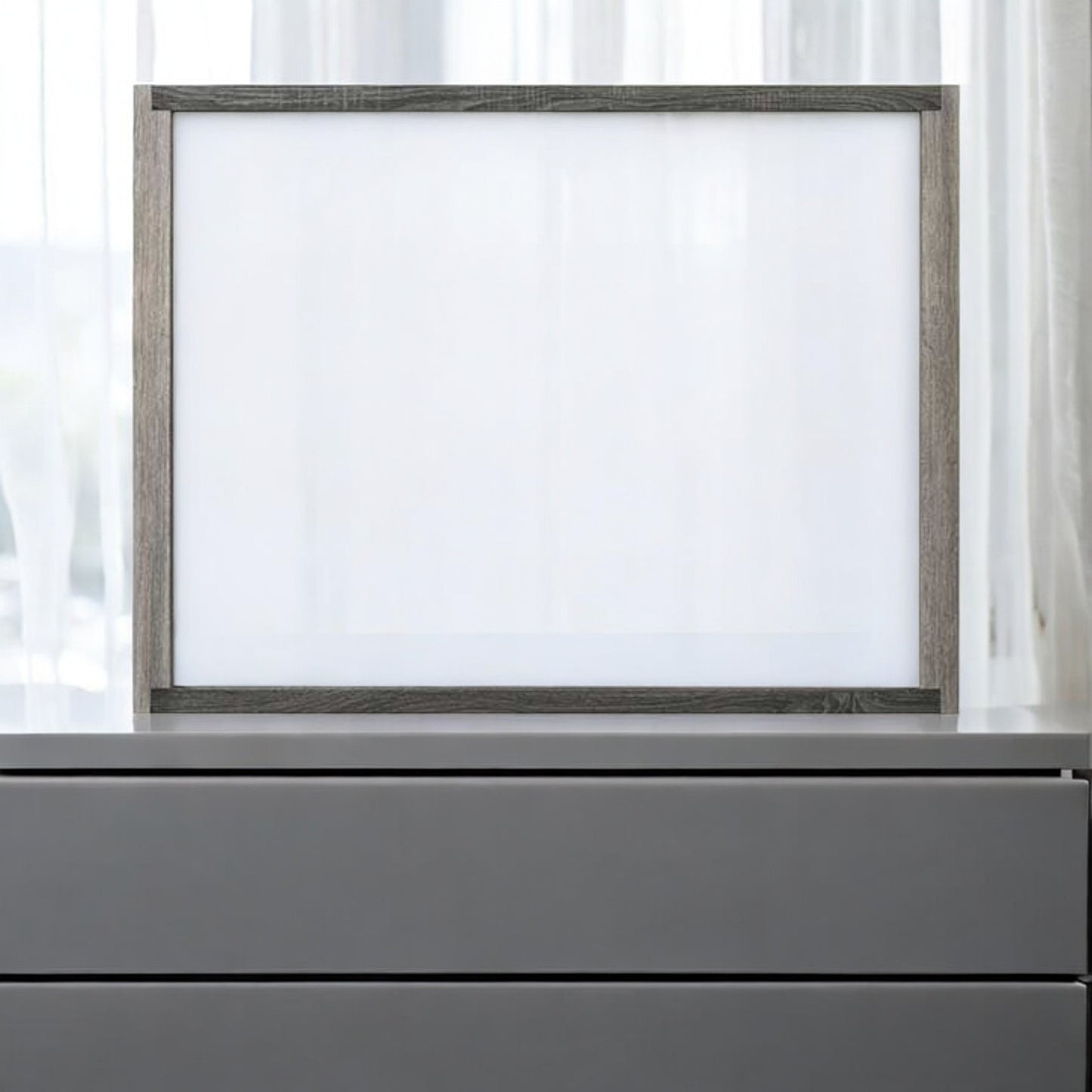 Jehoram Gray Finish Mirror