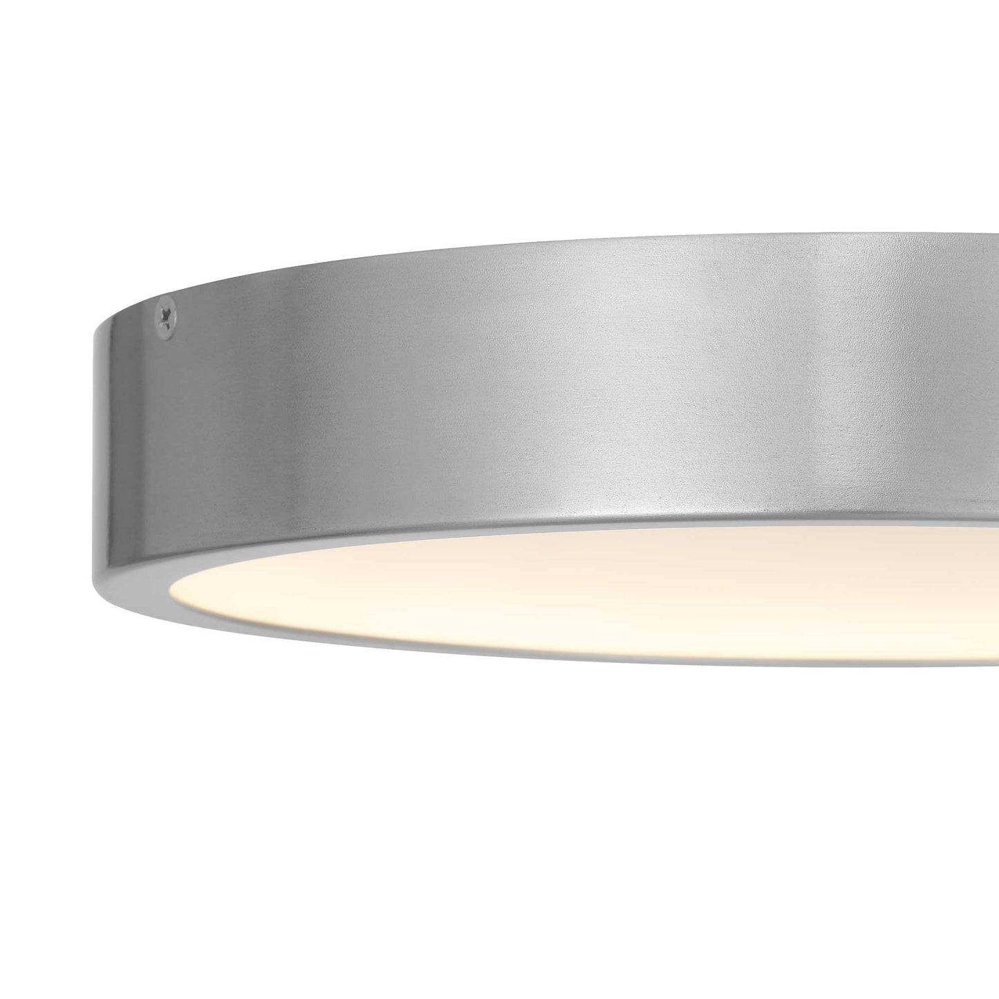 11 Inch Steel LED Flush Mount Light Brushed Nickel for Bedroom