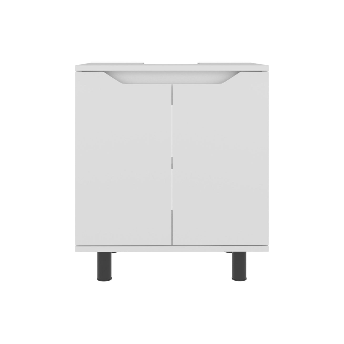White Bathroom Vanity Cabinet for Pedestal Sink
