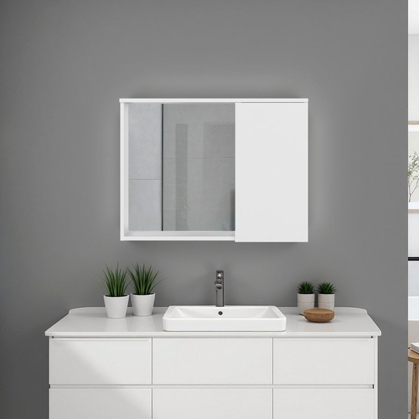 White Wall Medicine Cabinet