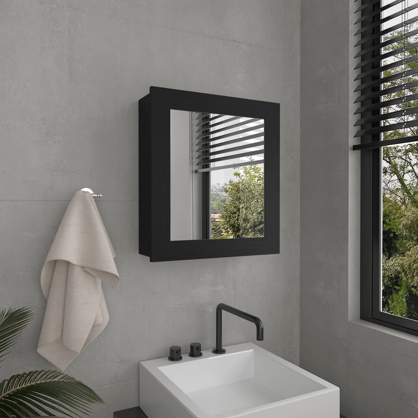 Luma Medicine Cabinet with Mirror Door 20.5" High Cabinet Organizer with Two interior Shelves for Bathroom, Kitchen, Mudroom