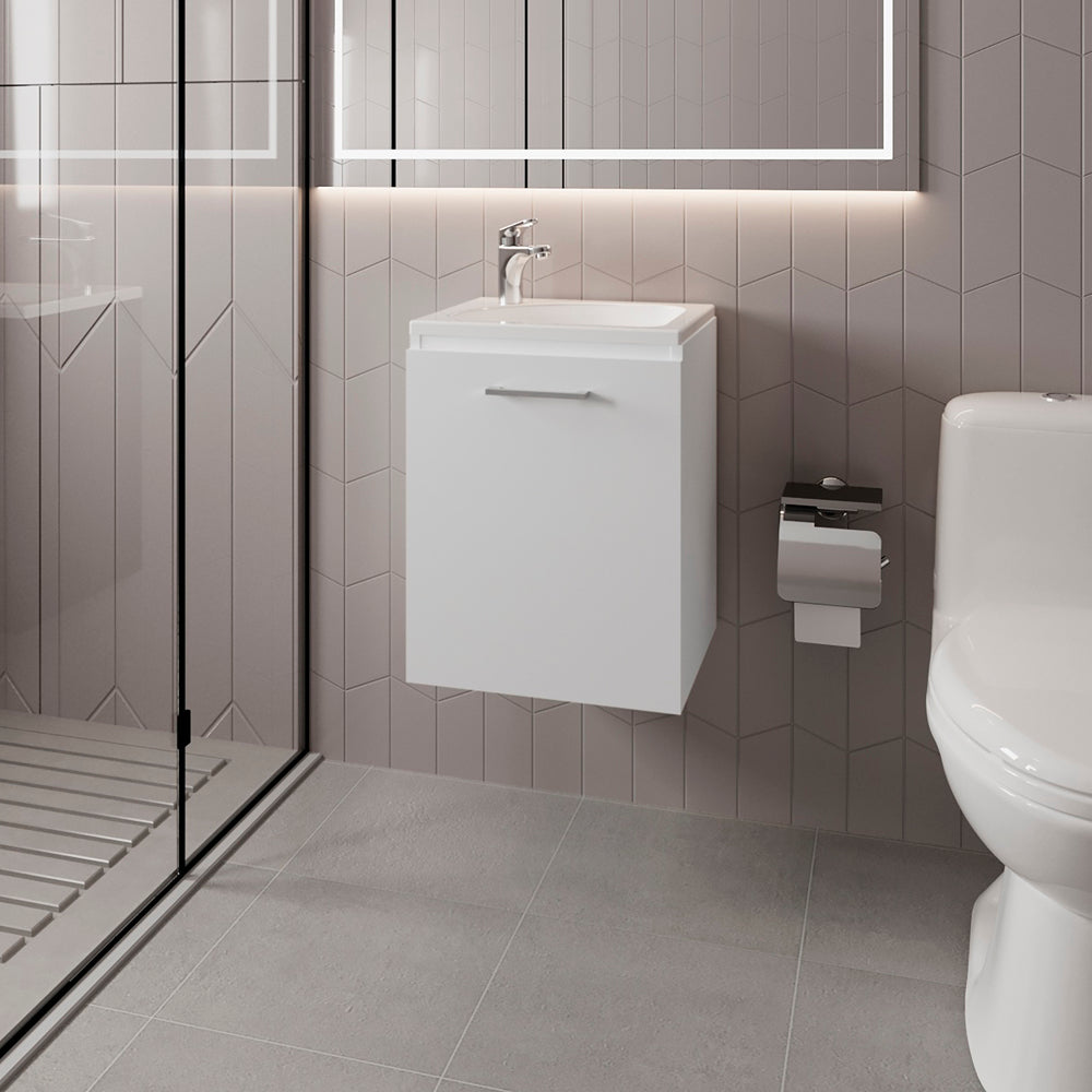 Summit Vanity Sink, White, Bathroom