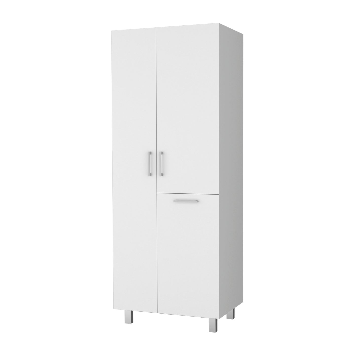 White Bathroom Storage Cabinet with 2 Doors & Drawer