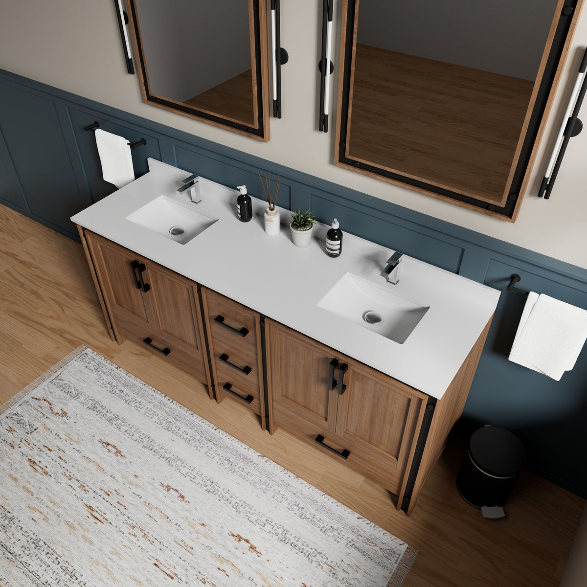 Barnwood Double Bath Vanity - 80 Inch Wide