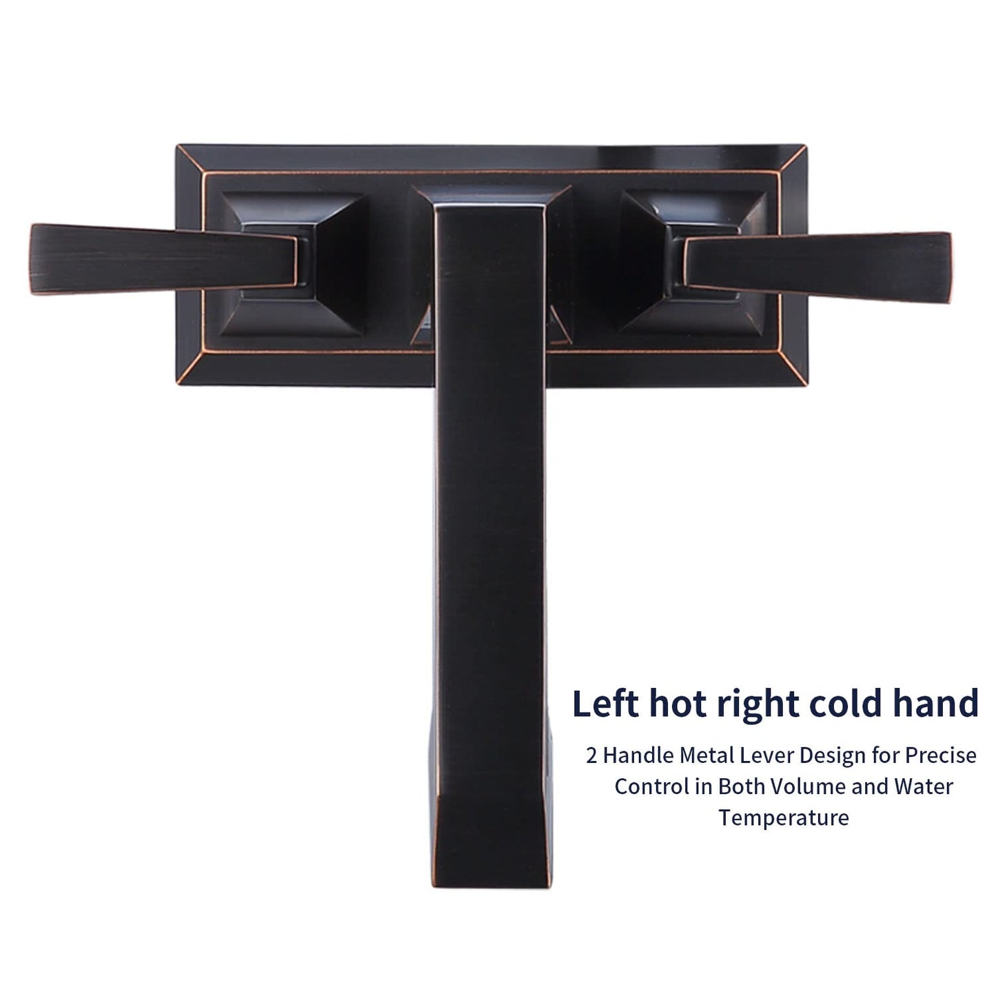 Oil-Rubbed Bronze 2-Handle Bathroom Sink Faucet - 4 Inch Centerset