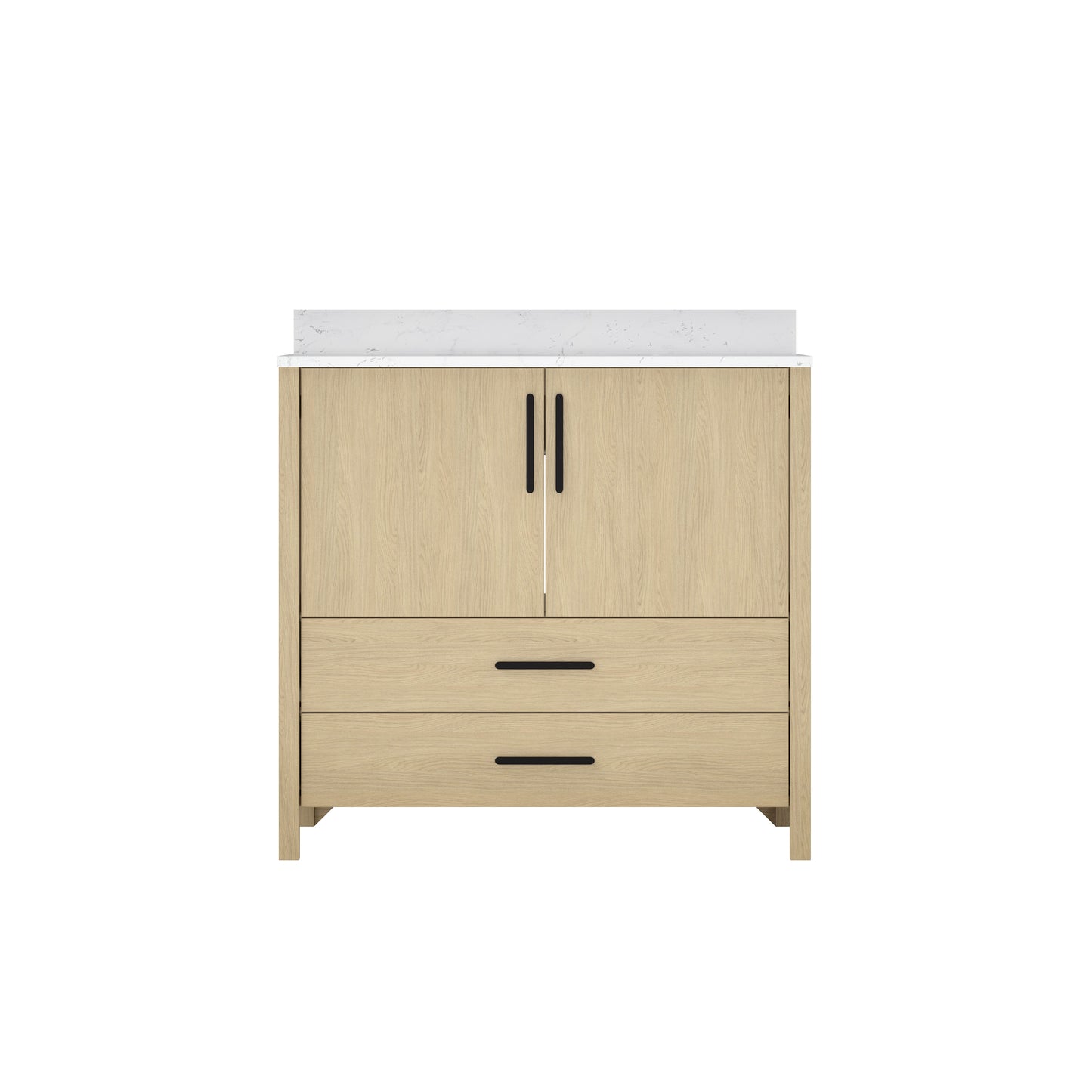 36" Bathroom Vanity Cabinet,Freestangding storage Vanity Cabinet with Countertop & Faucet Hole
