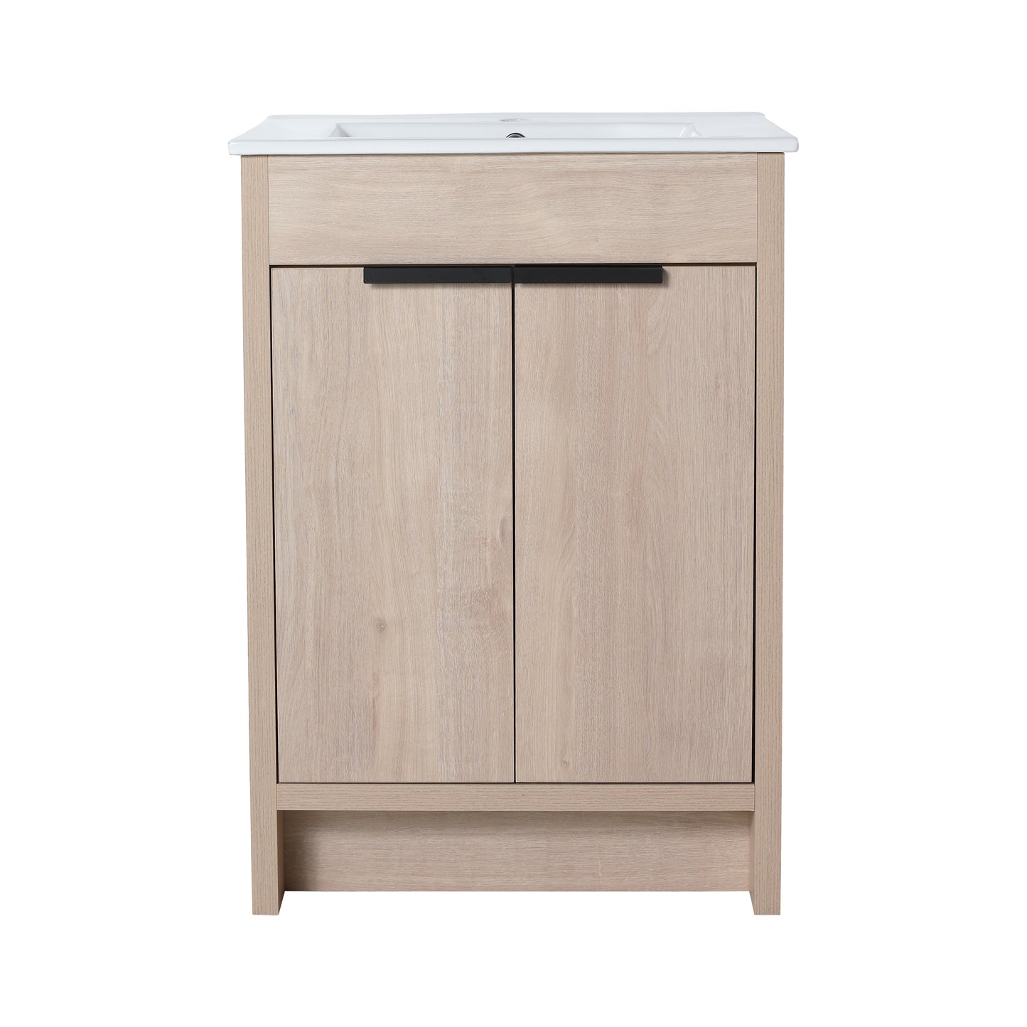 24"(23-1/4") Freestanding Bathroom Vanity with 2 Soft-Close Cabinet Doors ((KD-PACKING),Only Vanity without Top