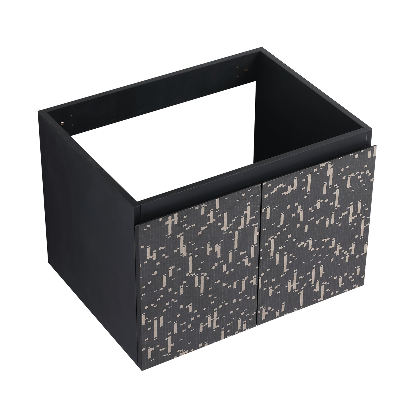 23.38" Yellow Black Plywood Bathroom Door Panel