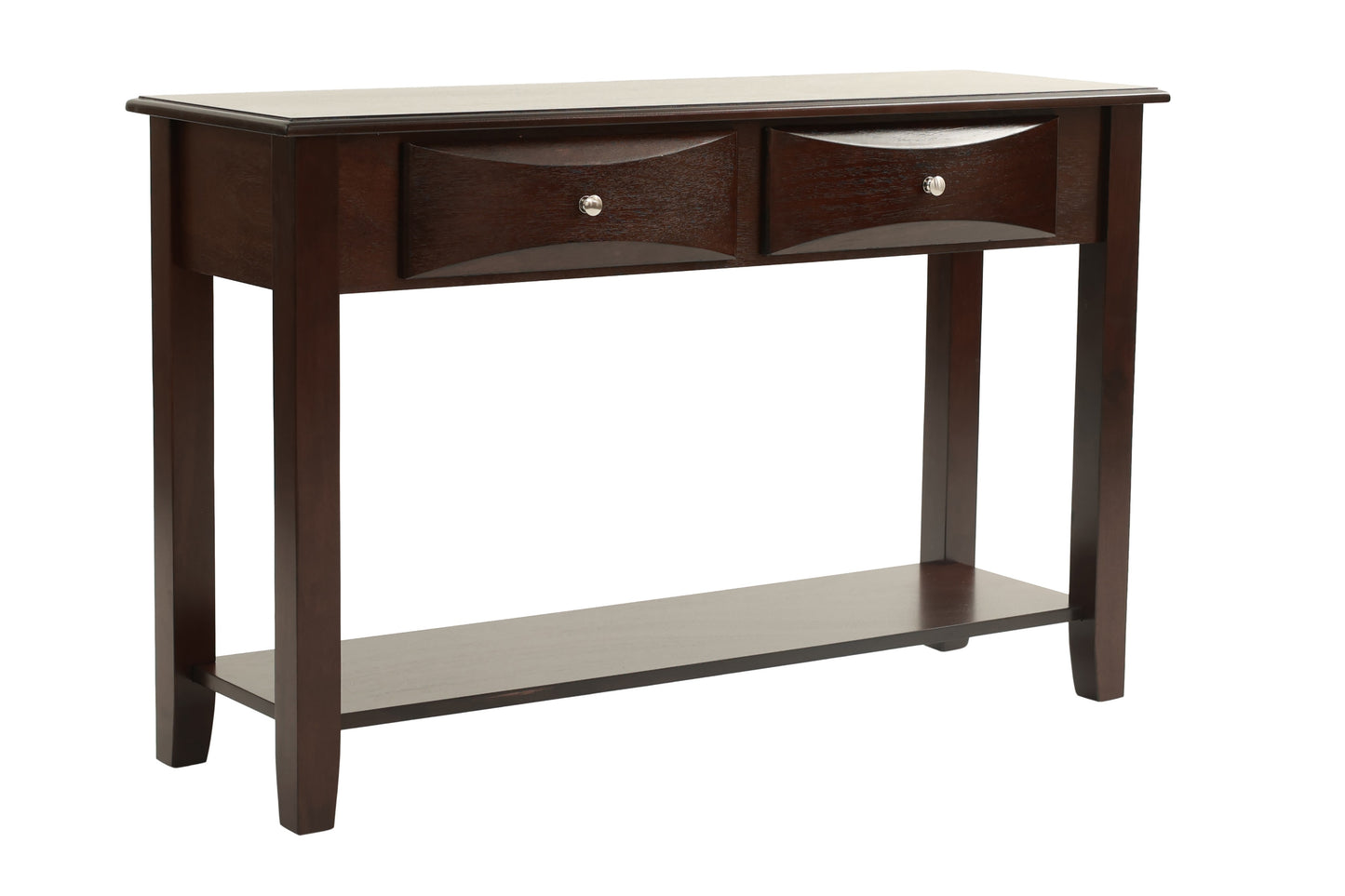 Classic Modern Wooden 1pc Console Table Living Room Furniture Table Veneer Top Drawers Shelf Storage Espresso / Antique Black Finish