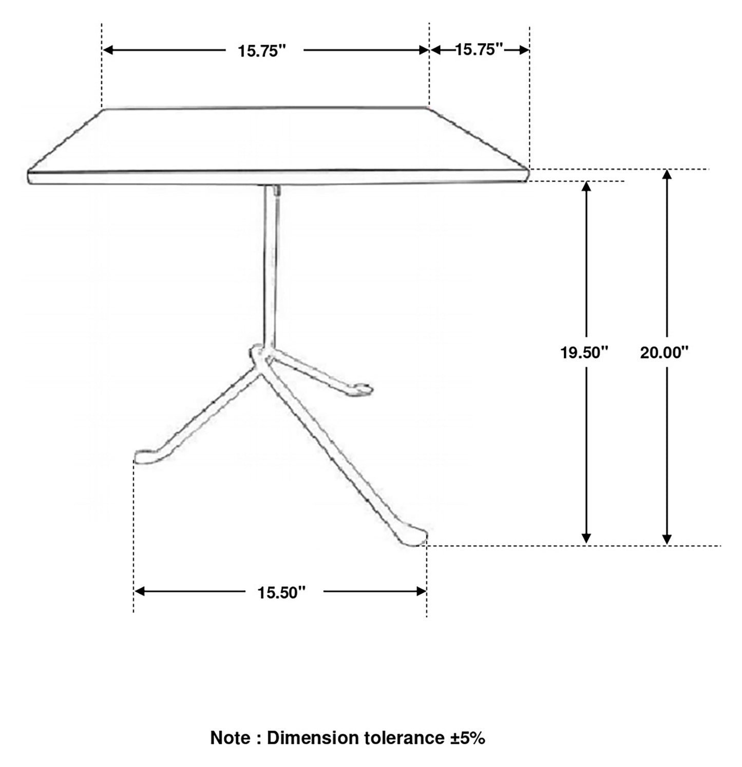 Dark Brown Mango Wood Accent Table - Tripod Style