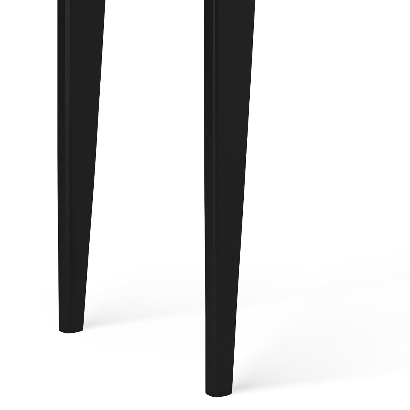 Solid Wood Entryway Console Table with Storage in Black for Living Room